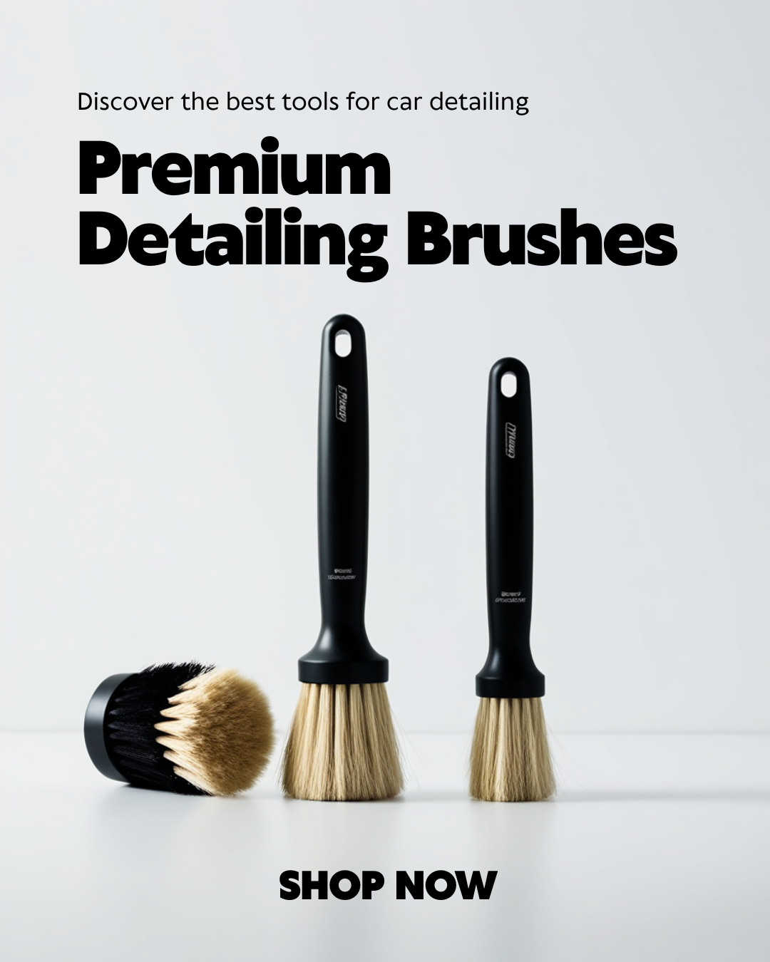 Brosse de précision PODIO — zones difficiles tableau de bord