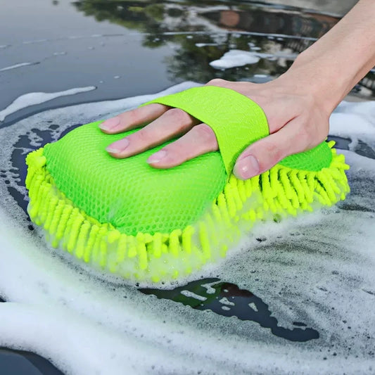 Gant de lavage microfibre chenille PODIO - mitt lavage voiture
